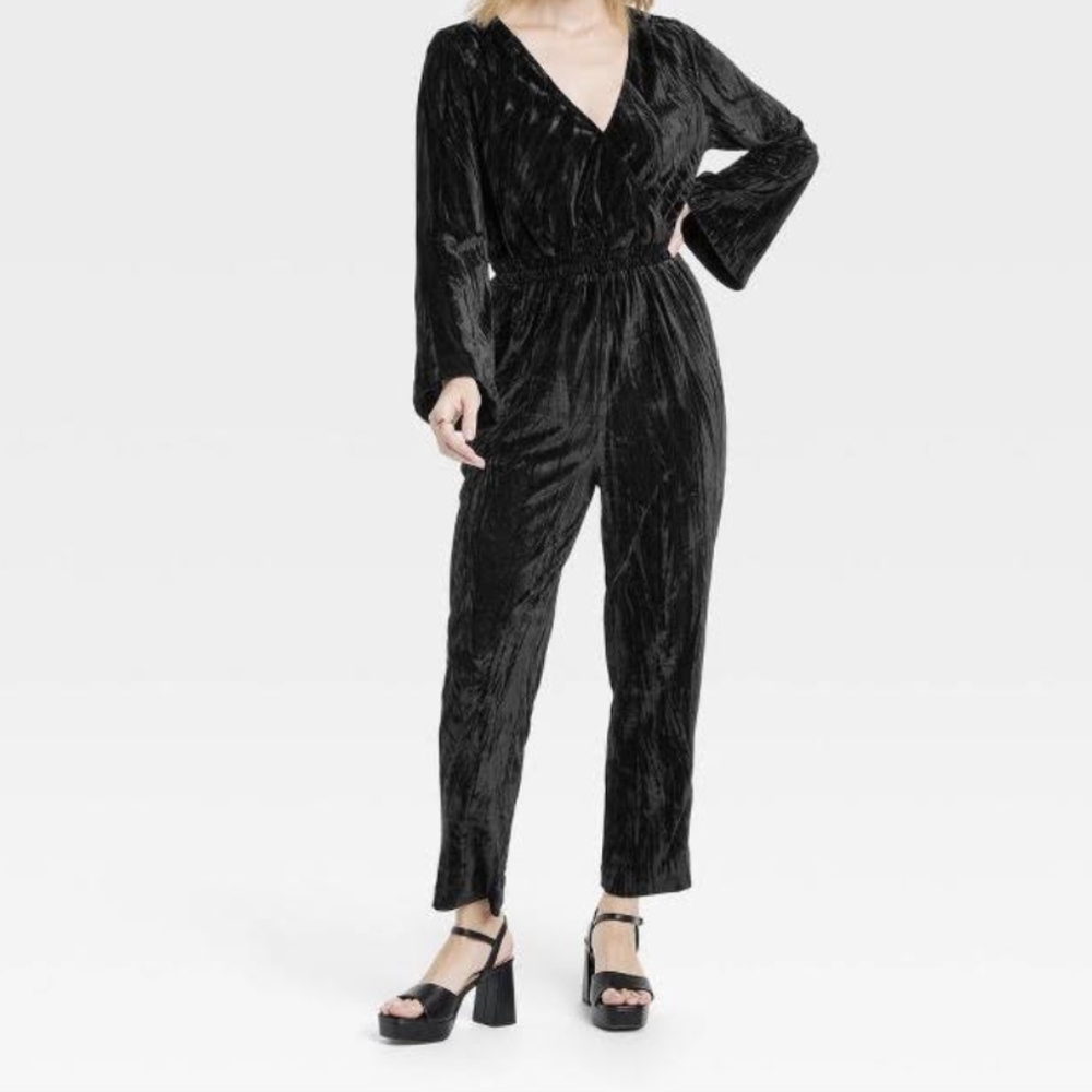 Black Velvet Jumpsuit